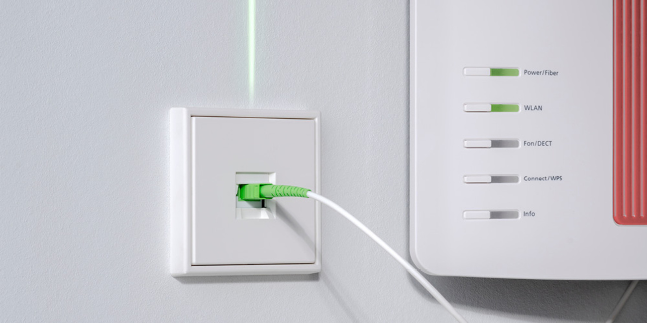 Die neuen Glasfaser-Anschlussdosen bei Strom-Werner in Lohr am Main